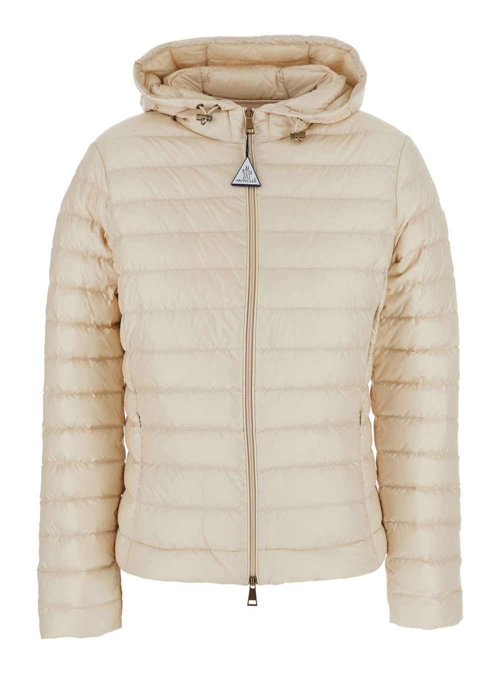 Moncler Women 'Igel' White Down Jacket With Logo Patch On The Sleeve In Tech Fabric For Women MONCLER
