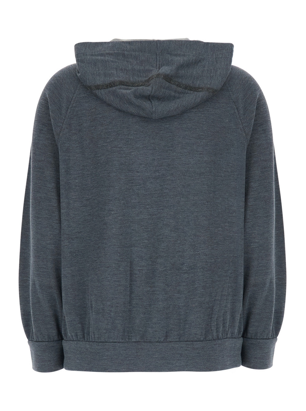Brunello Cucinelli Women Gray Hooded Sweatshirt In Blend Cotton For Women BRUNELLO CUCINELLI