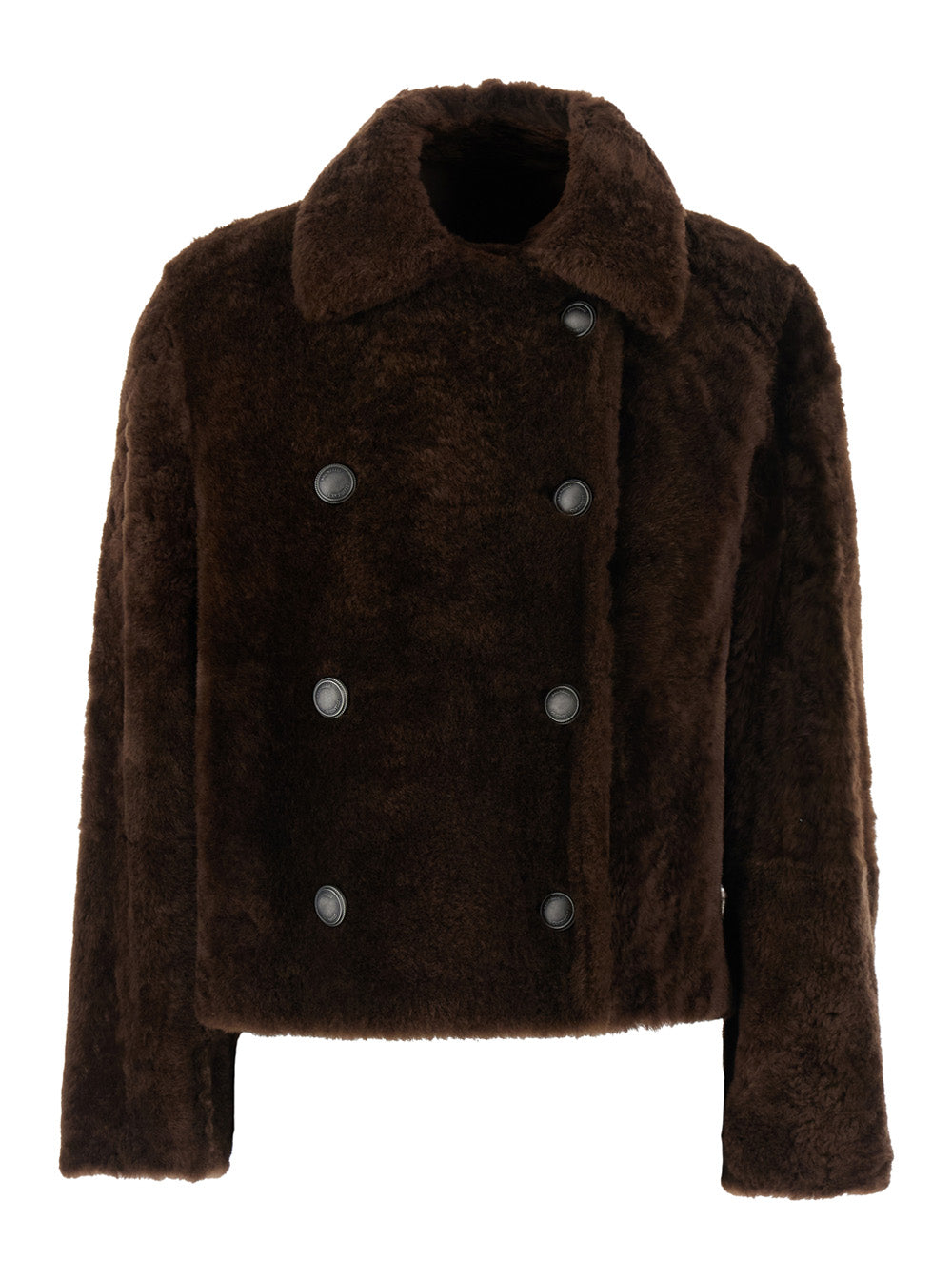 Brunello Cucinelli Women Cropped Double Breasted Shearling BRUNELLO CUCINELLI