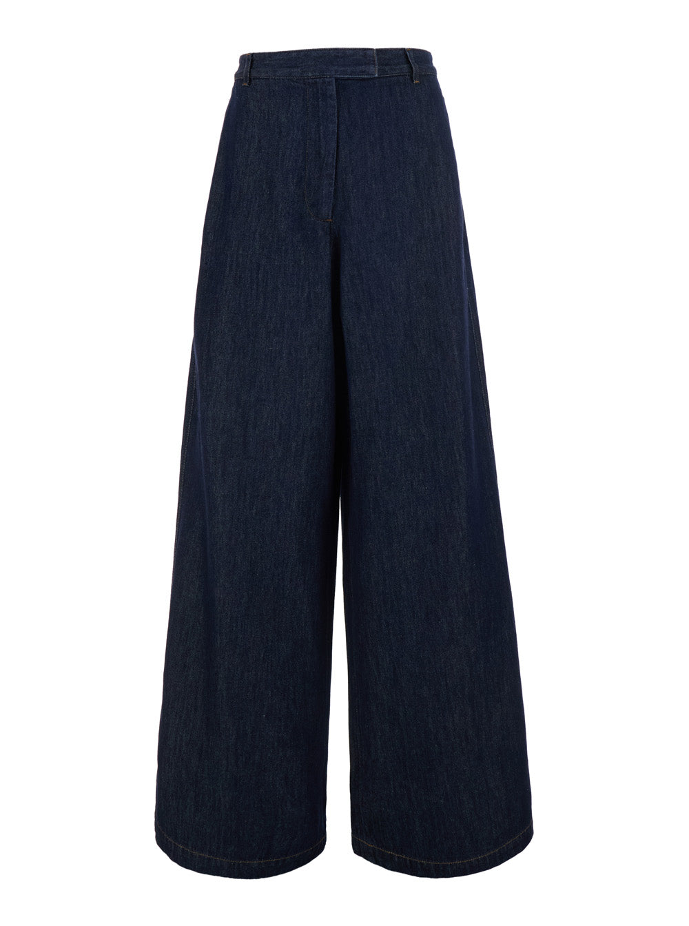 Dries Van Noten Women 'Penn' Blue Jeans With Logo Patch On The Back And Wide Leg In Denim For Women DRIES VAN NOTEN