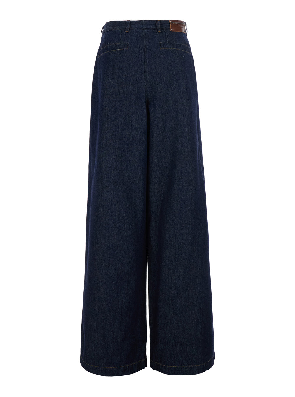Dries Van Noten Women 'Penn' Blue Jeans With Logo Patch On The Back And Wide Leg In Denim For Women DRIES VAN NOTEN