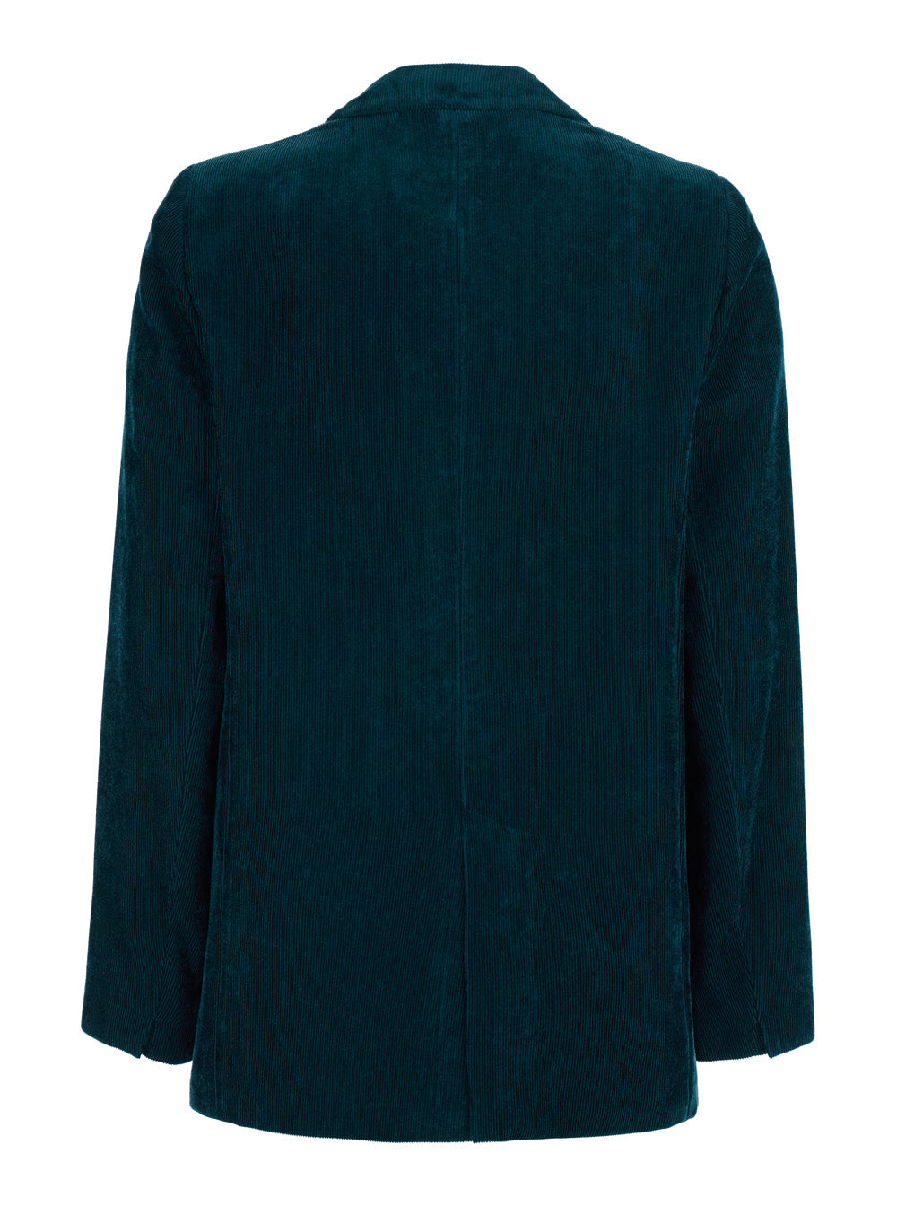 Forte_Forte Women Blue Single-Breasted Jacket With Peak Revers In Corduroy For Women FORTE FORTE