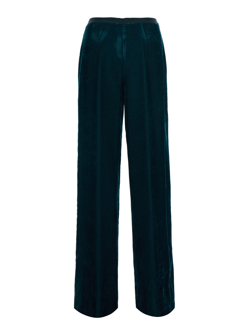 Forte_Forte Women Blue High-Waisted Pants With Two Side Pockets In Corduroy For Women FORTE FORTE