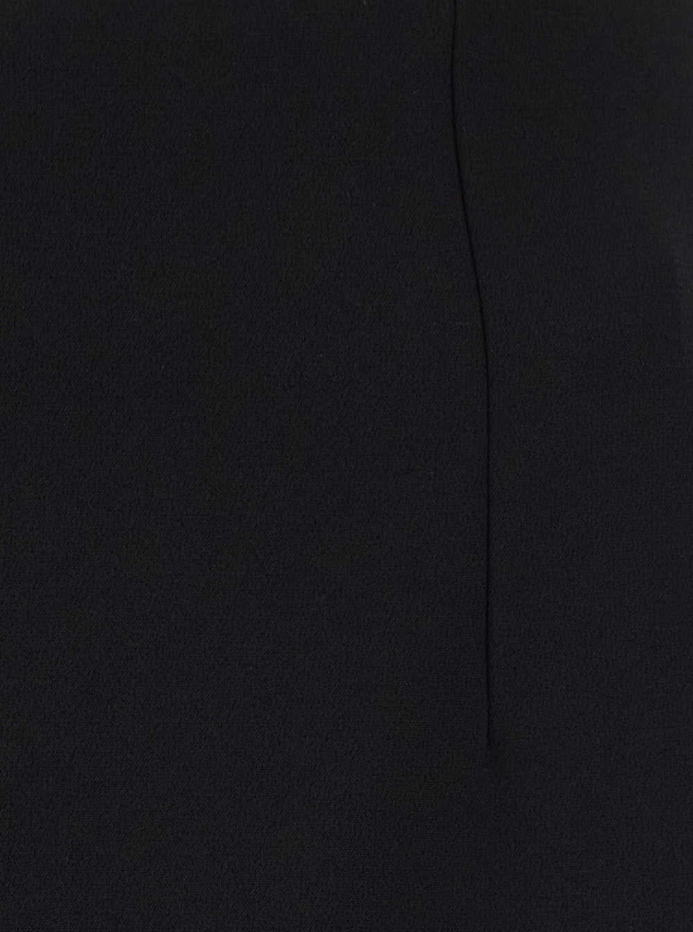 Leplain Women Black Midi Skirt With Double Slit And Hidden Zip Closure At The Back In Wool Blend For Women LEPLAIN