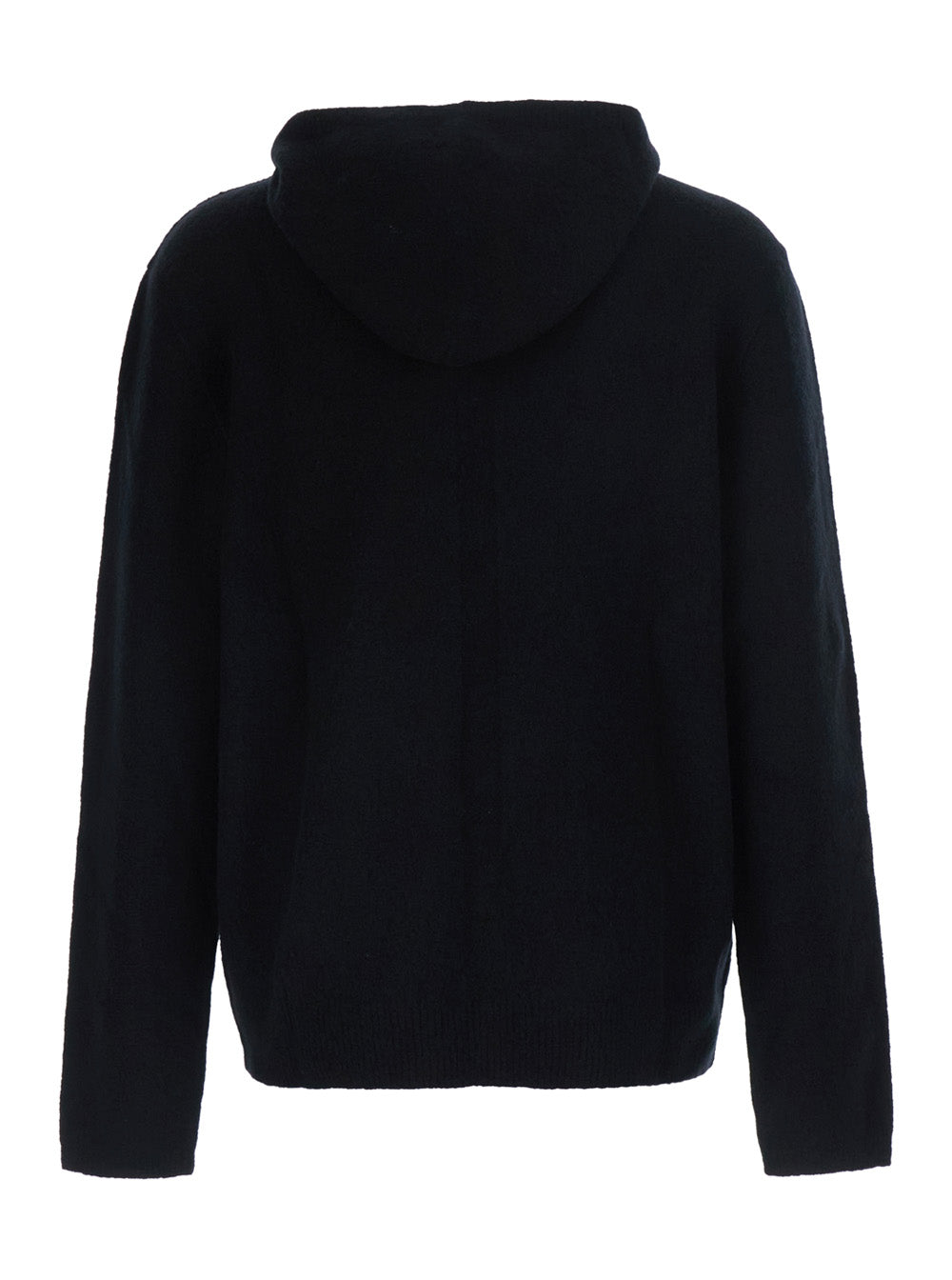 Rick Owens Men Black Hooded Sweatshirt With Fixed Hood And Front Zip Closure In Cotton For Men RICK OWENS