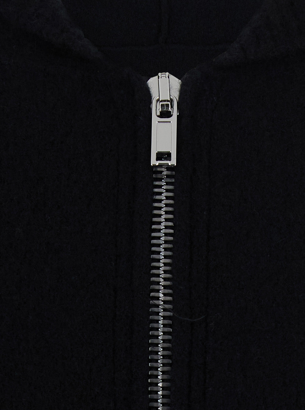Rick Owens Men Black Hooded Sweatshirt With Fixed Hood And Front Zip Closure In Cotton For Men RICK OWENS