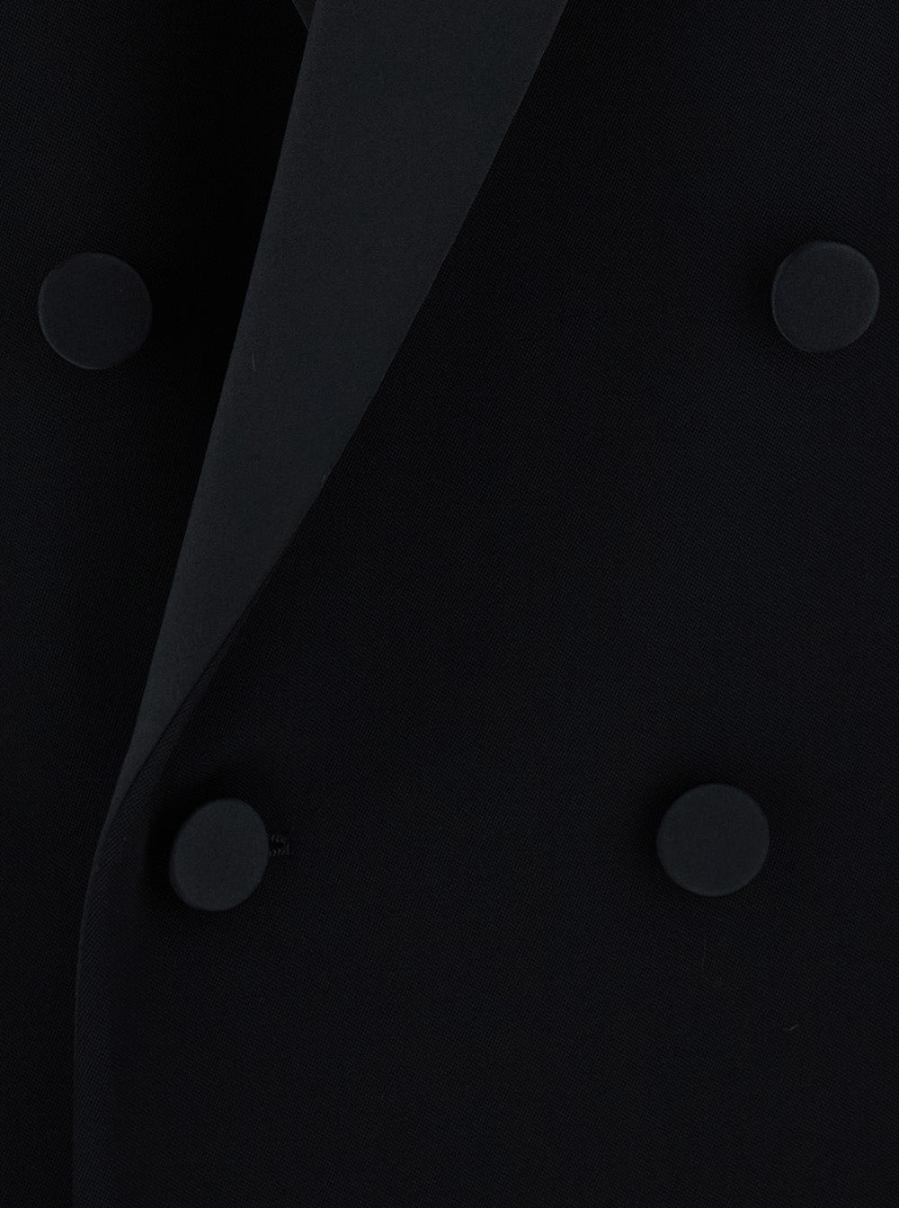 Saint Laurent Women Black Double-Breasted Jacket With Peak Revers In Wool For Women SAINT LAURENT