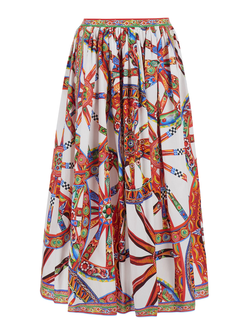 Dolce & Gabbana Women Carretto Popeline Skirt DOLCE & GABBANA
