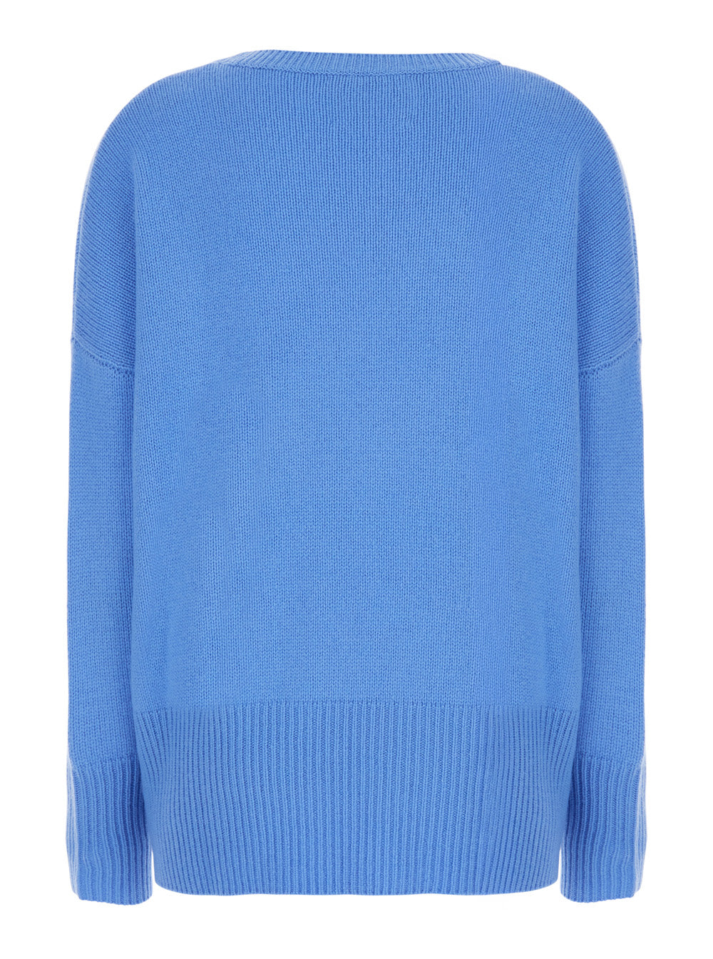 Lisa Yang Women Sweater 'Mila' Light Blue Crew Neck Sweater With Ribbed Finishes In Cashmere For Women LISA YANG