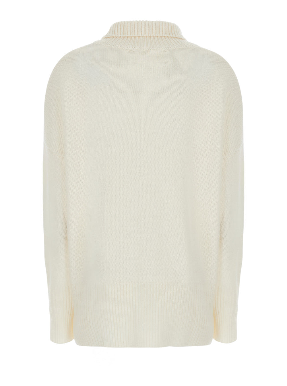 Lisa Yang Women Heidi Sweater With V-Neck And Long Sleeves In White Cashmere For Women LISA YANG