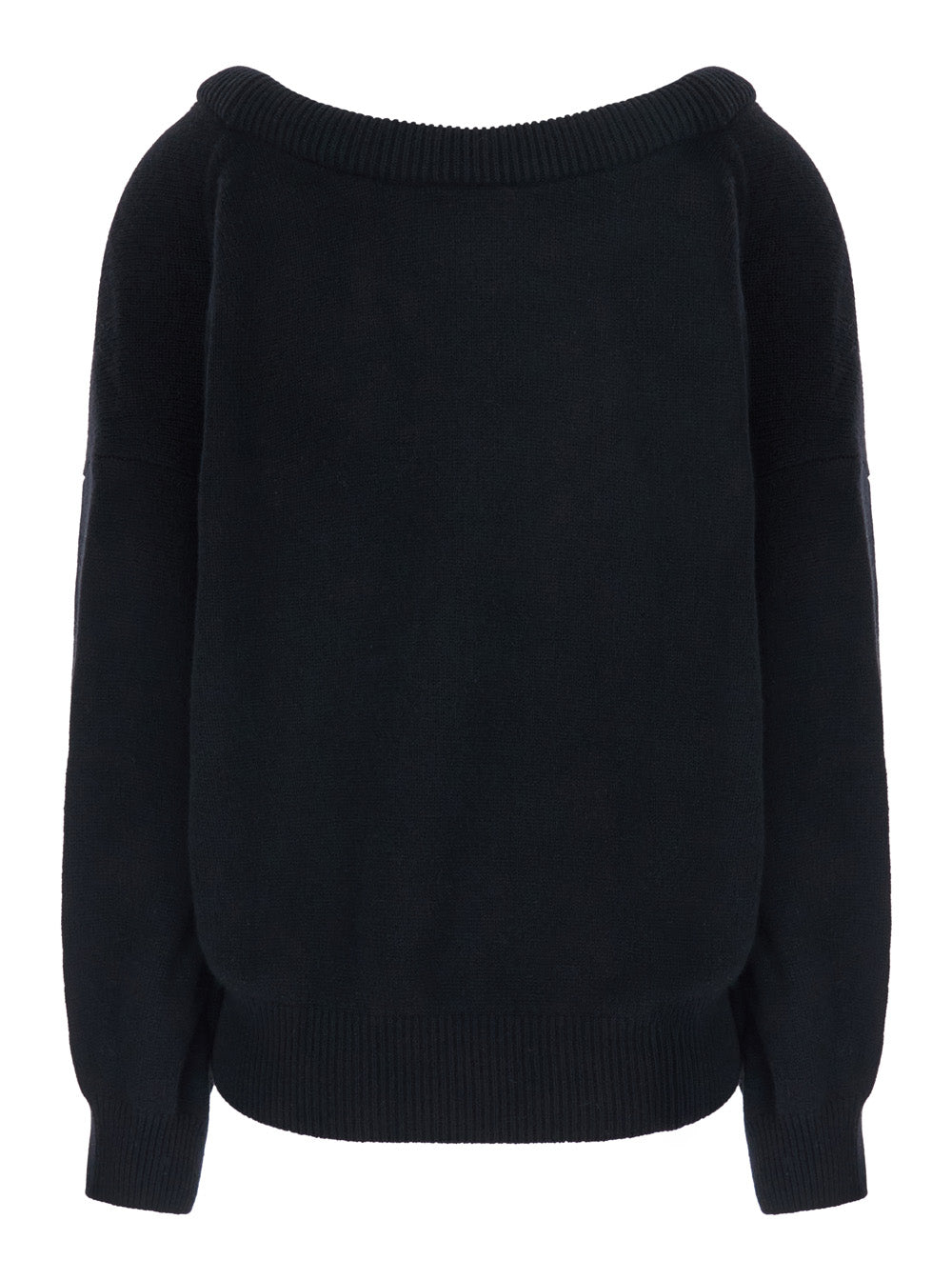 Lisa Yang Women Doria Sweater With V-Neck, Long Sleeves And 100% Cashmere, Black, Women LISA YANG