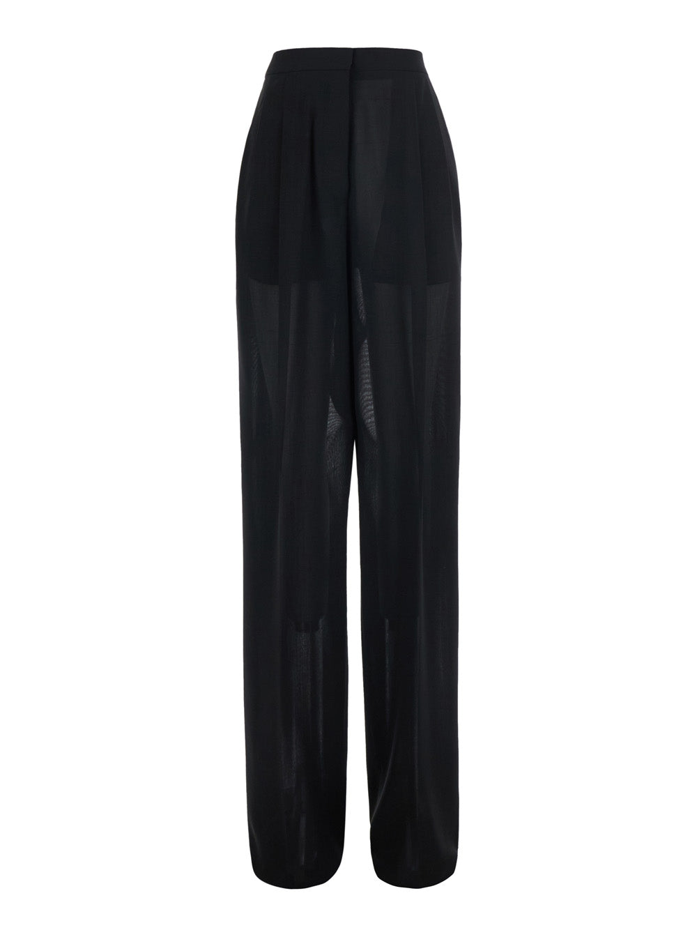Tom Ford Women Light Virgin Wool High-Waist Tailored Tuxedowide Leg Pleated Straight Pants TOM FORD