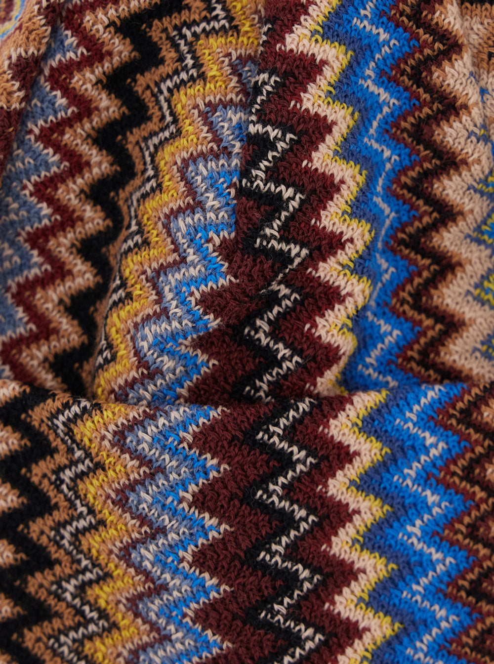 Missoni Men Brown Beanie With Striped Motif In Wool And Polyester For Women MISSONI