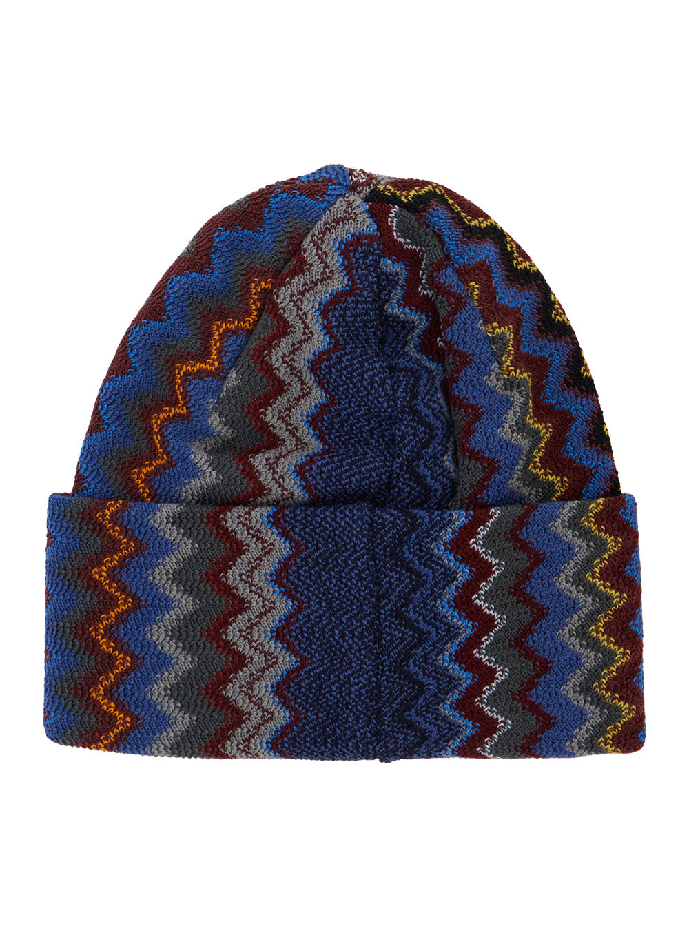 Missoni Men Brown Beanie With Striped Motif. In Wool. Woman. MISSONI