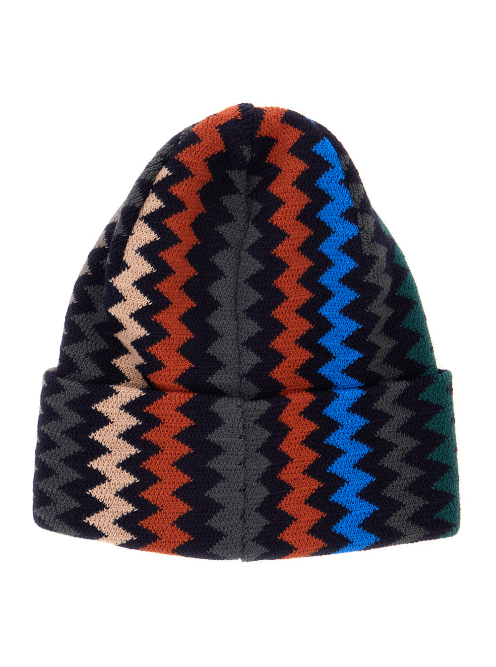 Missoni Men Black Beanie With Striped Design In Wool And Polyester For Women MISSONI