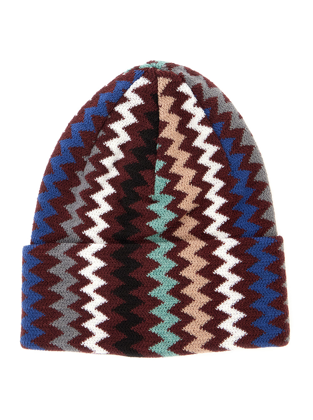 Missoni Men Multicolor Beanie With Zig Zag Motif In Wool And Polyester For Women MISSONI