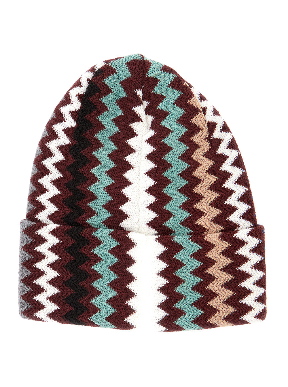 Missoni Men Multicolor Beanie With Zig Zag Motif In Wool And Polyester For Women MISSONI