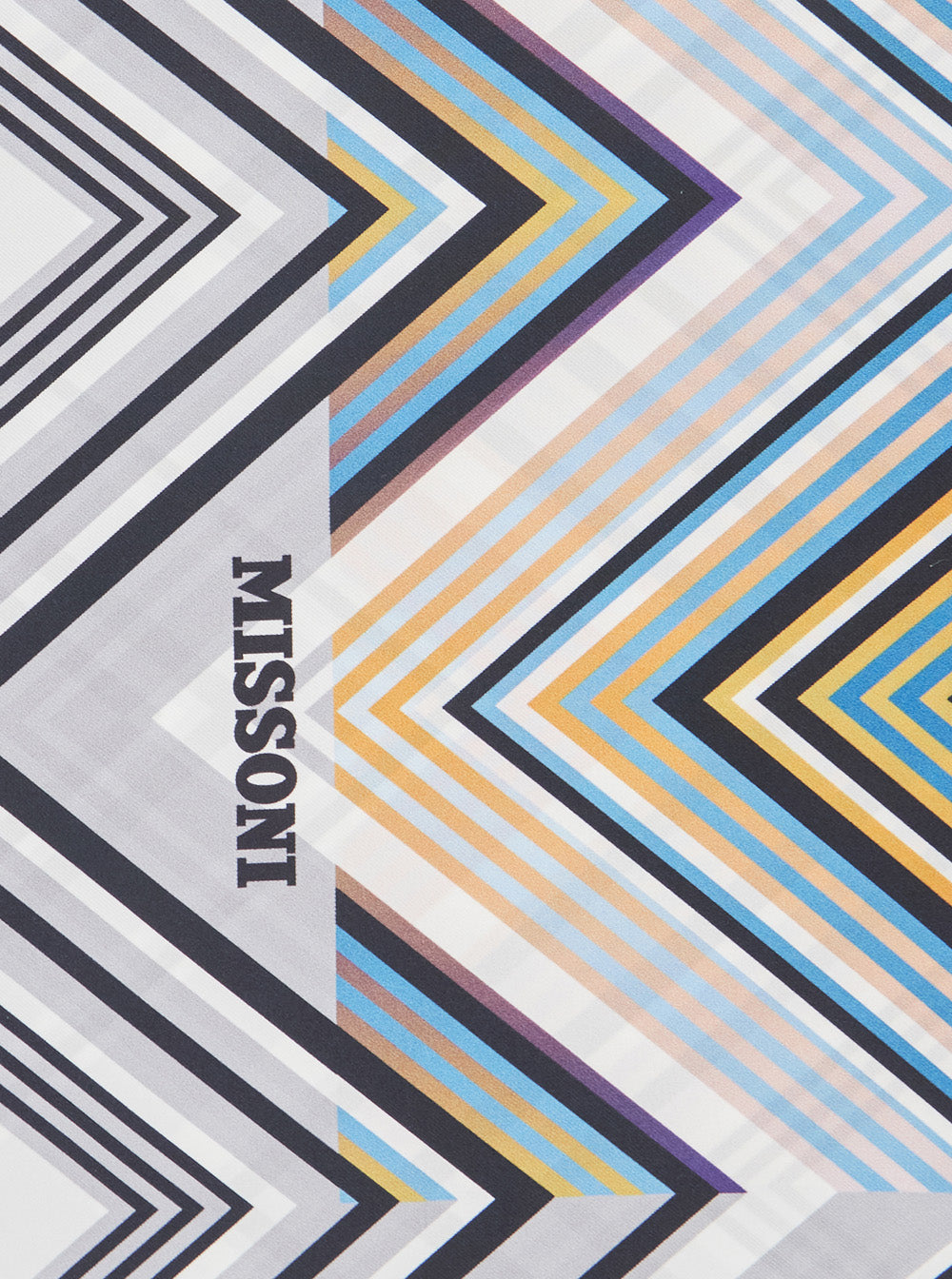 Missoni Women Silk Scarf With Multicolored Motif And Logo, In Silk, Multicolored, Unisex MISSONI