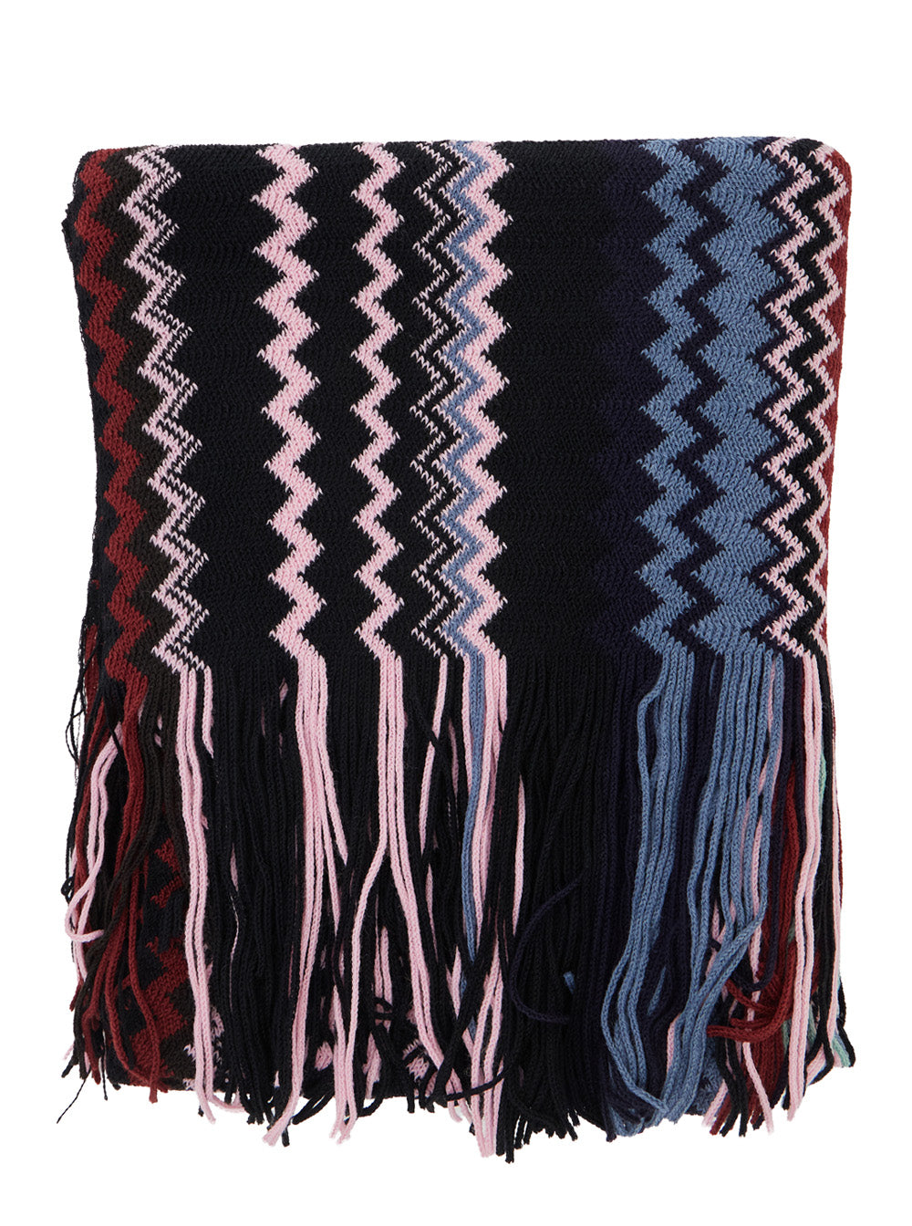 Missoni Women Multicolored Scarf With Geometric Motif In Tech Fabric Unisex MISSONI