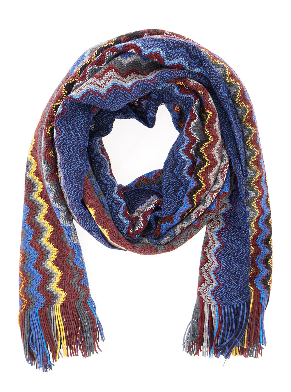 Missoni Men Brown Tech Fabric Scarf MISSONI