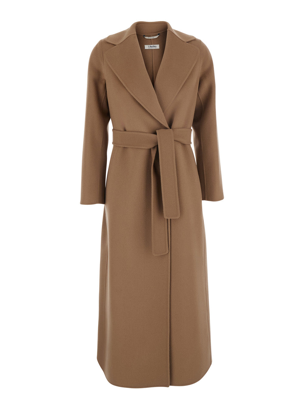 'S Maxmara Women Coat Poldo With Notched Revers And Long Sleeves In Beige Wool Woman S MAX MARA