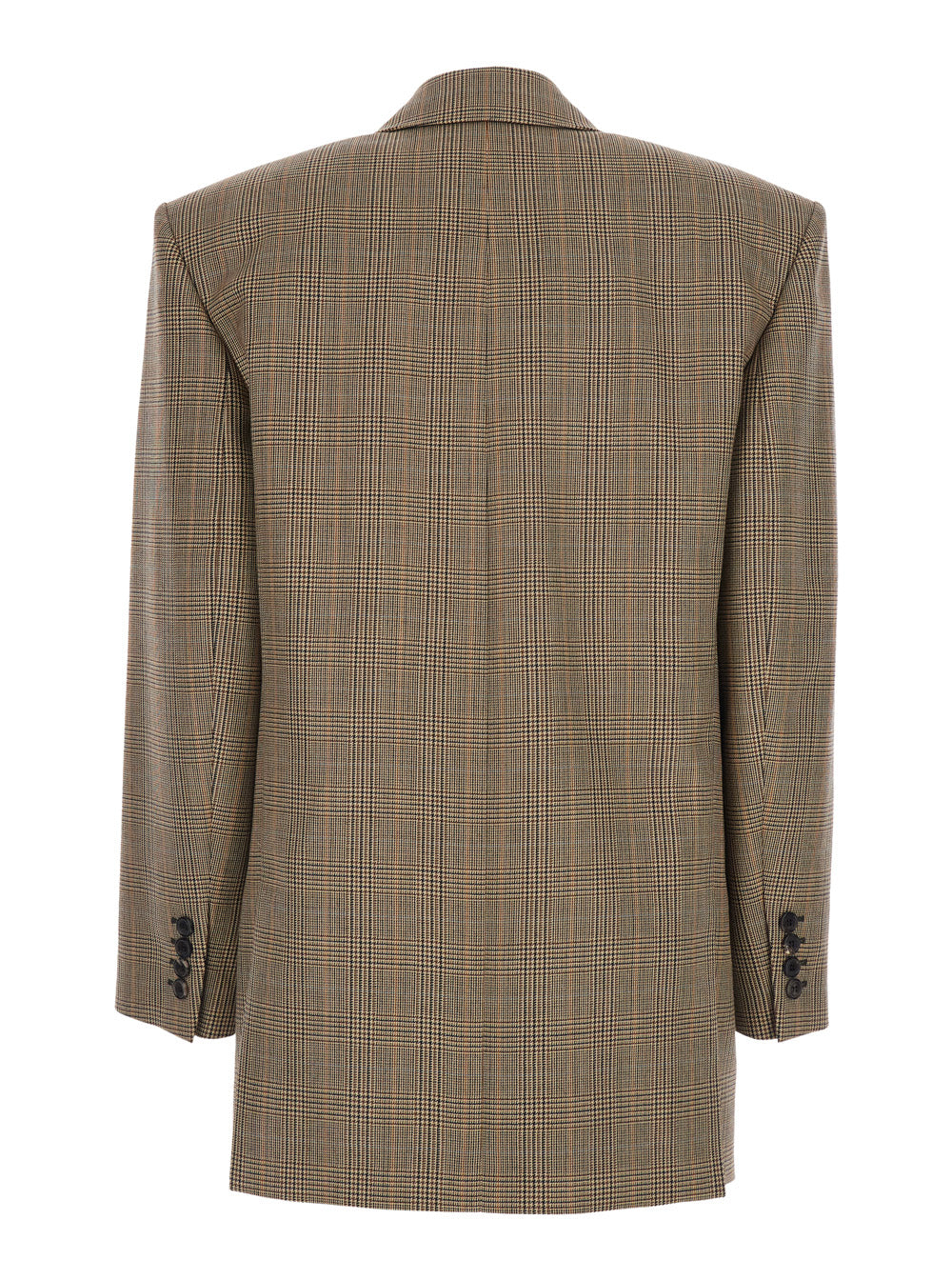 Saint Laurent Women Veste Tailleur A Col Pointu Prince De Galles SAINT LAURENT