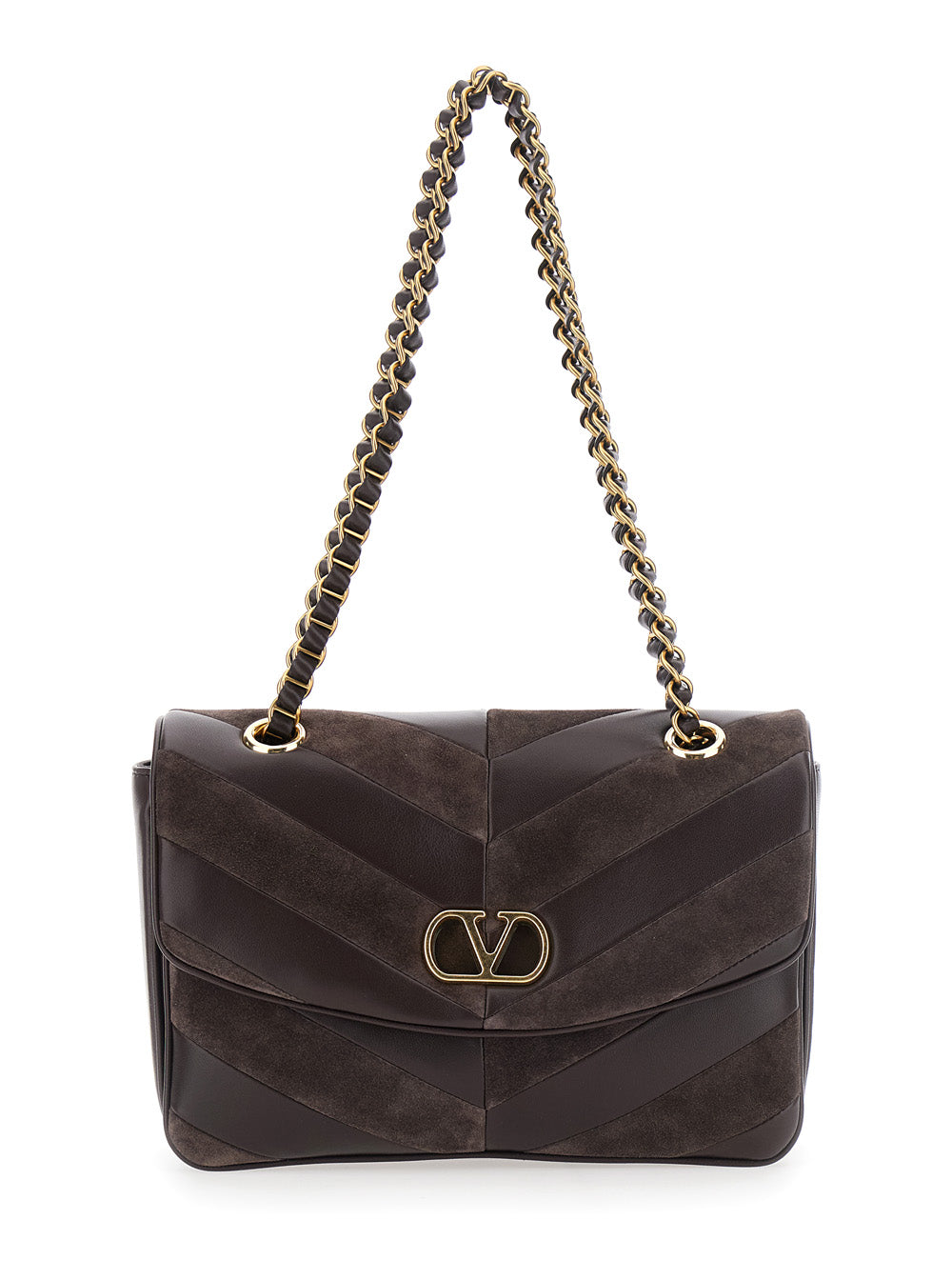Valentino Garavani Women Medium Shoulder Bag | Djuna | Patchwork Suede S.-Nap.Deluxe/A.Gold-A.L VALENTINO GARAVANI