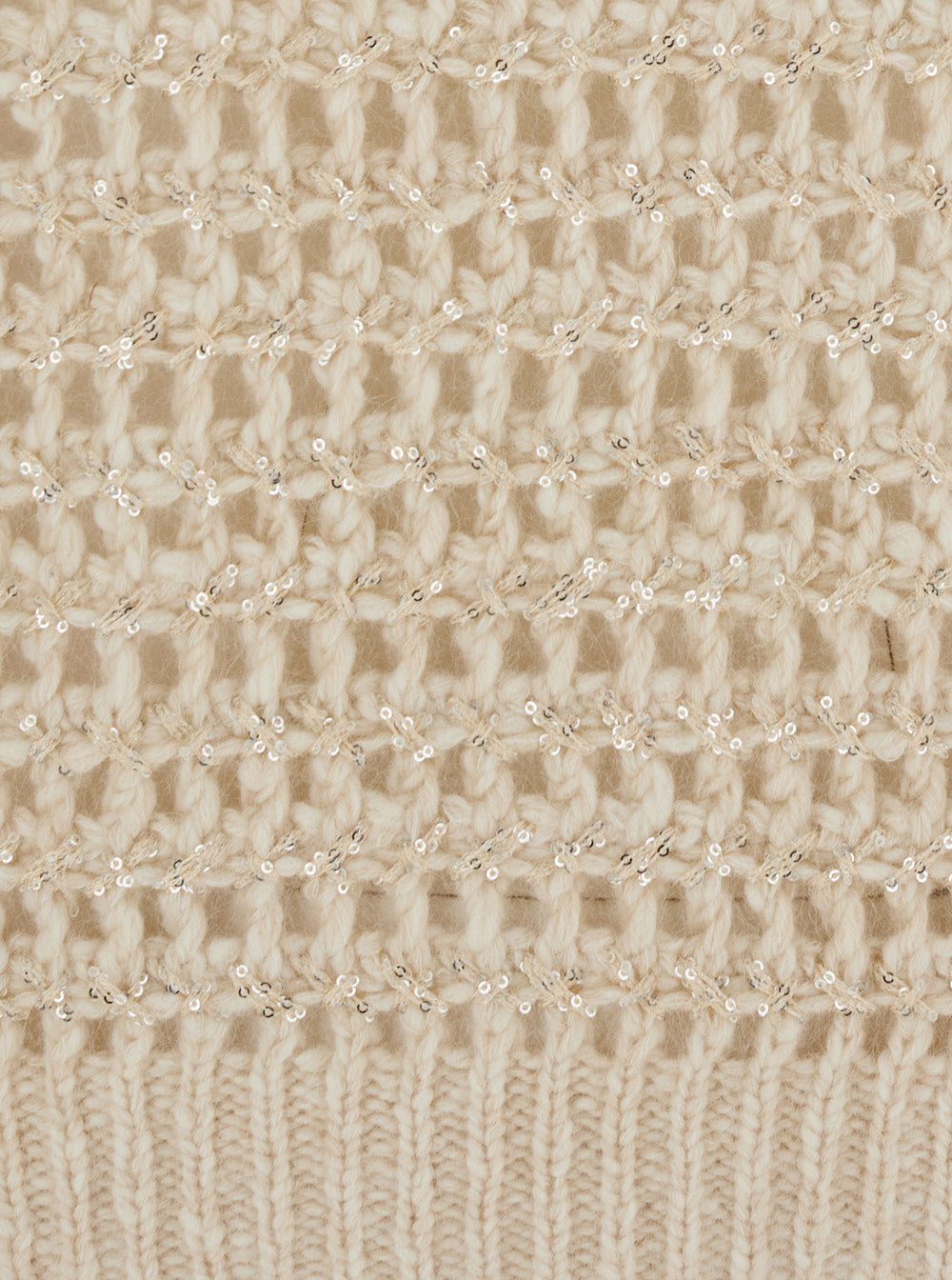 Brunello Cucinelli Women Knit Round Neck - Sweater With Round Neck And Long Sleeves In White For Women BRUNELLO CUCINELLI