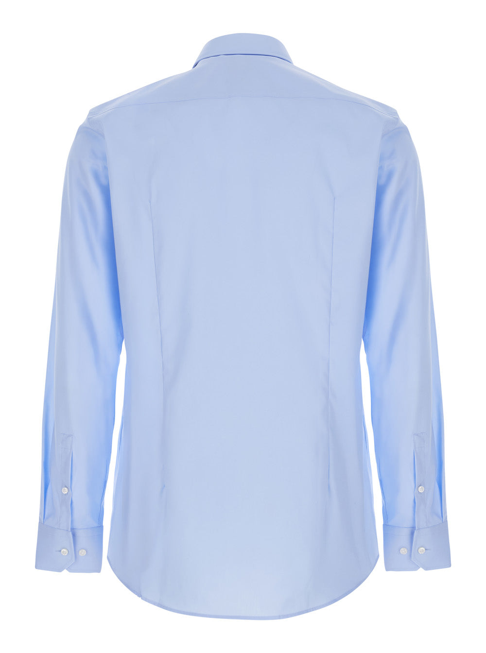 Boss Men 'Hank' Light Blue Shirt With Classic Collar And Curved Hem In Cotton For Men BOSS
