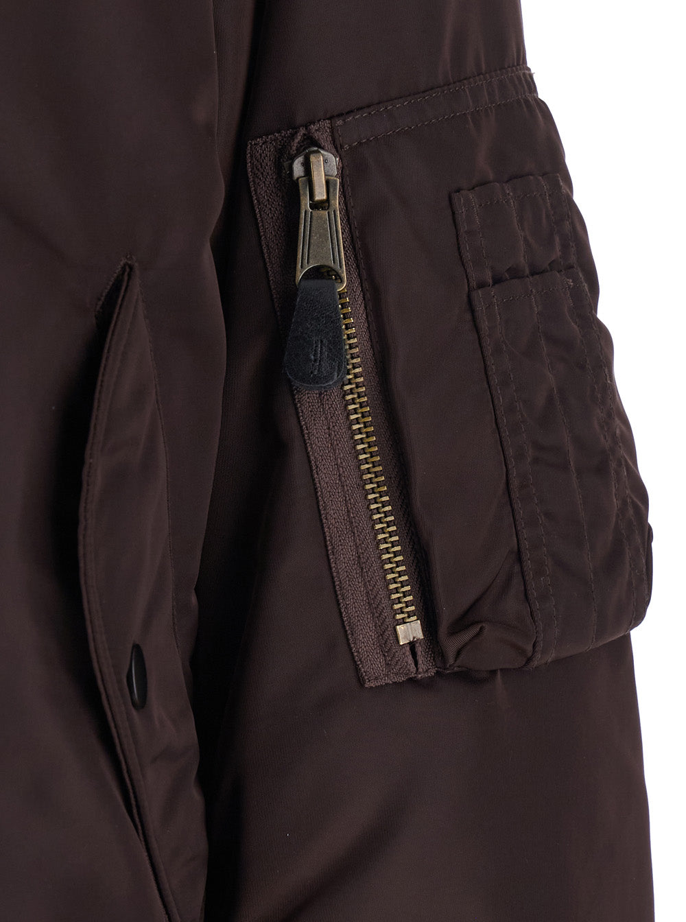 Maison Margiela Women Overcoat With Classic Collar And Pockets In Tech Fabric Brown Men MAISON MARGIELA