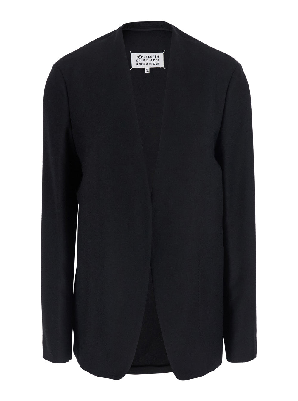 Maison Margiela Women Jacket With Collar And Long Sleeves In Black Virgin Wool For Men MAISON MARGIELA