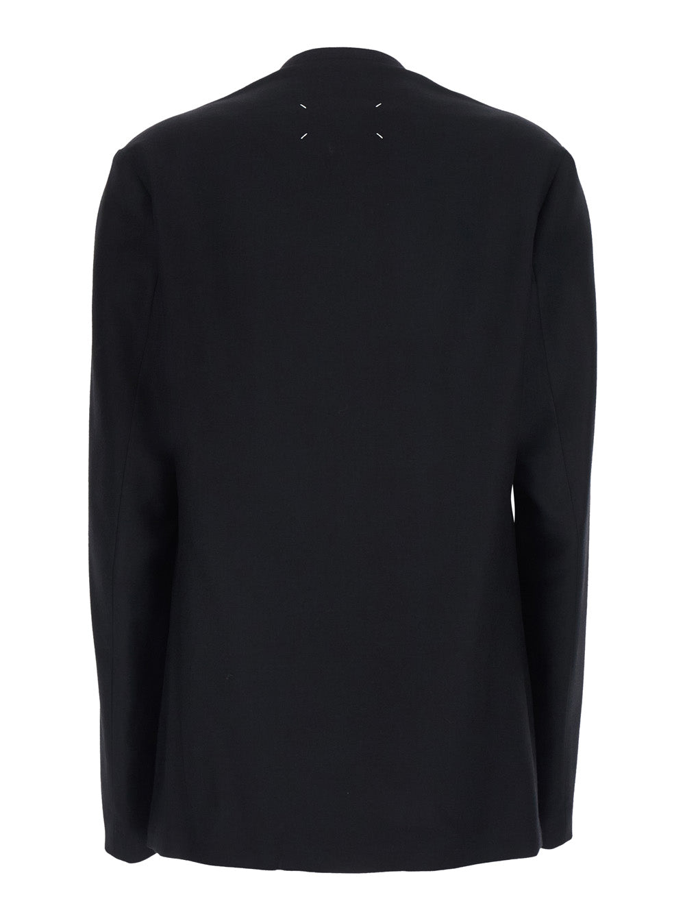 Maison Margiela Women Jacket With Collar And Long Sleeves In Black Virgin Wool For Men MAISON MARGIELA