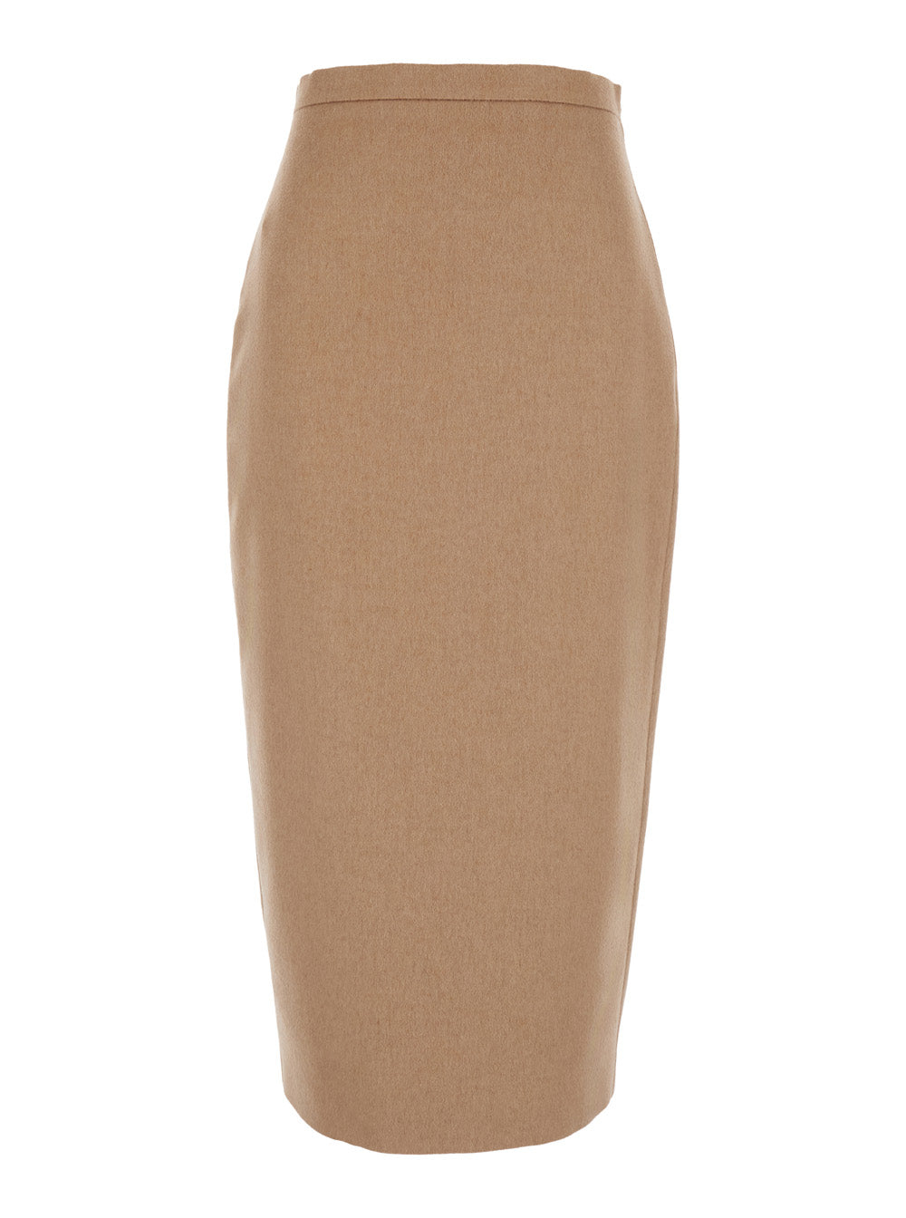 Max Mara Women Skirt Tenuta With Elegant Details And Beige Wool Fabric For Women MAX MARA