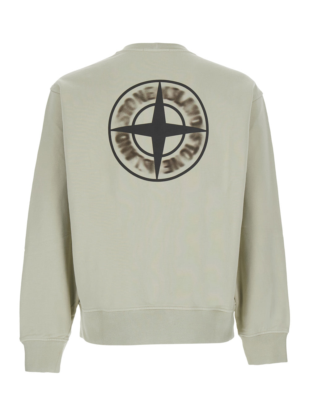 Stone Island Men Crewneck Sweatshirt With Long Sleeves In Beige Organic Cotton Unisex STONE ISLAND