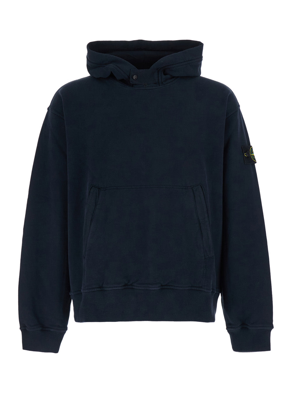 Stone Island Men Sweatshirt With Collar And Long Sleeves In Organic Cotton Blue Man STONE ISLAND