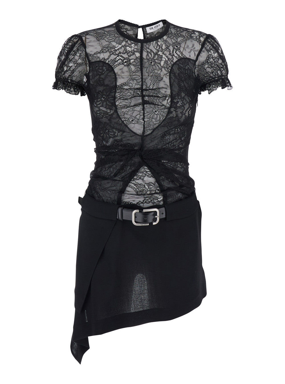 The Attico Women Wool Crepe And Lace Dress THE ATTICO