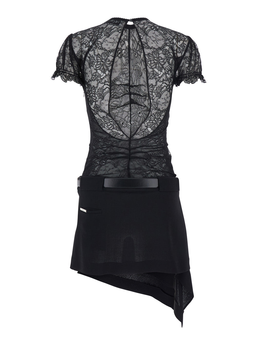 The Attico Women Wool Crepe And Lace Dress THE ATTICO