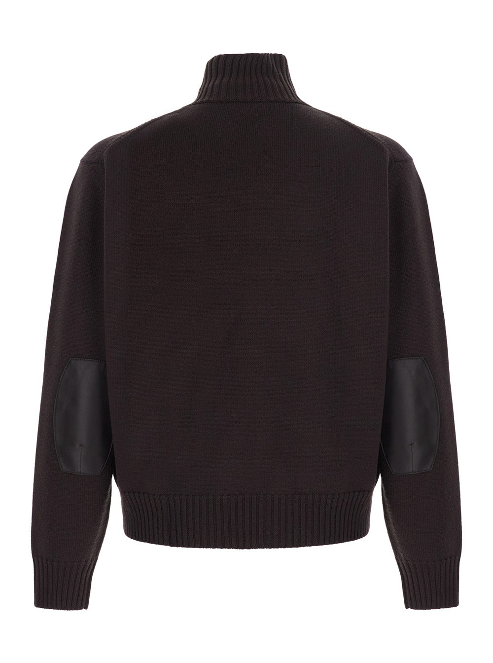 Tom Ford Men Brown Sweater With High Collar And Ribbed Design In Cotton Blend For Men TOM FORD