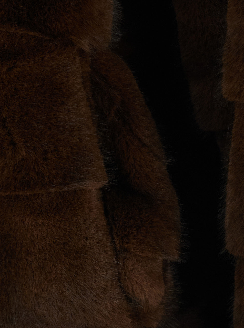 Leplain Women Brown Shearling With Raised Collar In Eco-Fur For Women LEPLAIN
