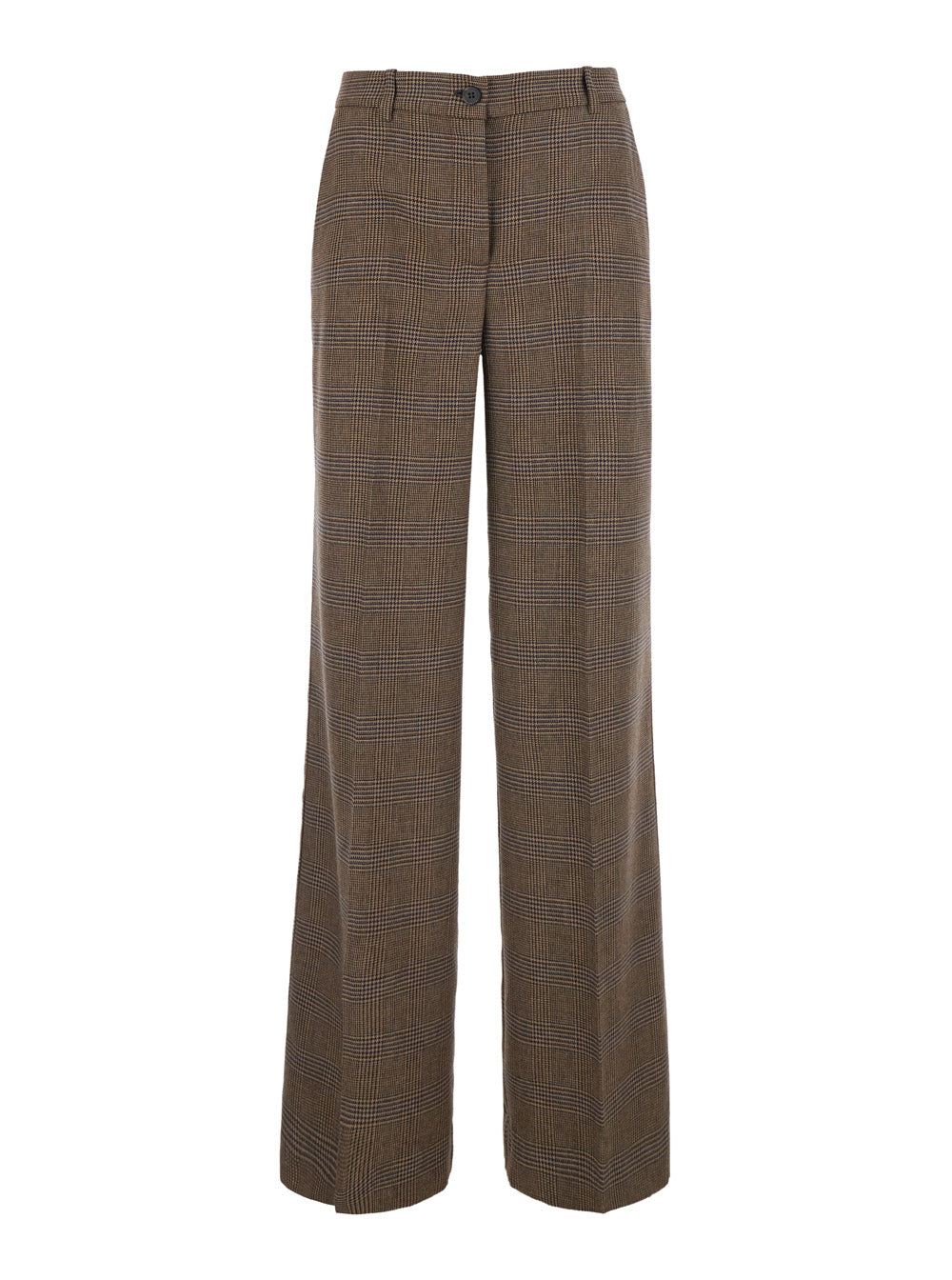 P.A.R.O.S.H. Women Check Blazer With An Elegant Design In Viscose And Wool In Brown For Women P.A.R.O.S.H.