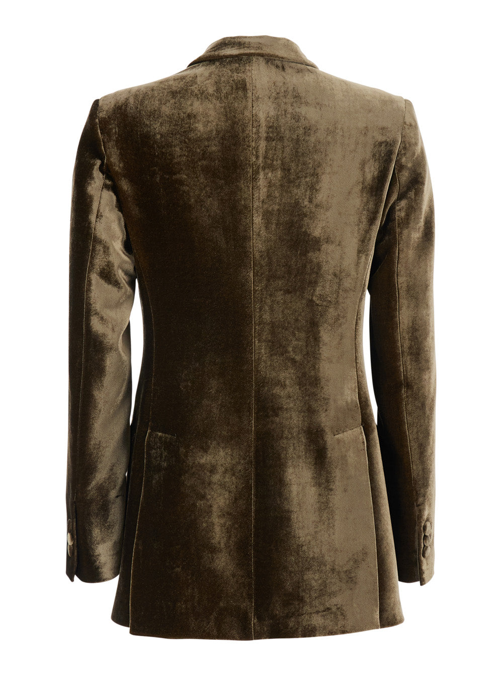 P.A.R.O.S.H. Women Brown Double-Breasted Velvet Blazer With Viscose For Women P.A.R.O.S.H.