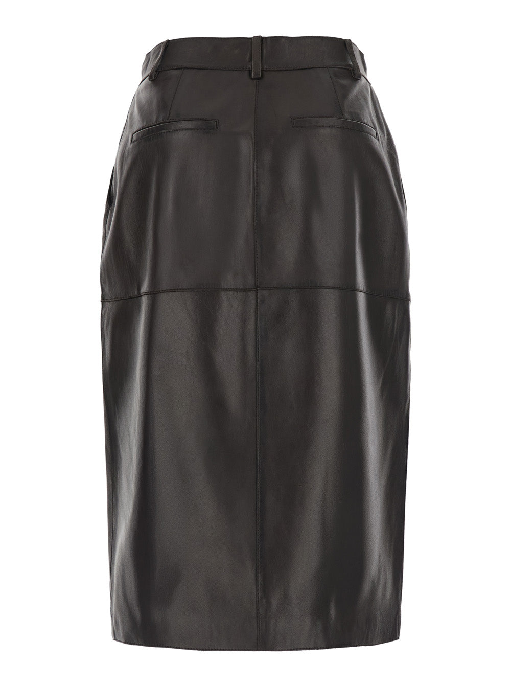 P.A.R.O.S.H. Women Leather Skirt With Chic Details And Brown, Woman P.A.R.O.S.H.