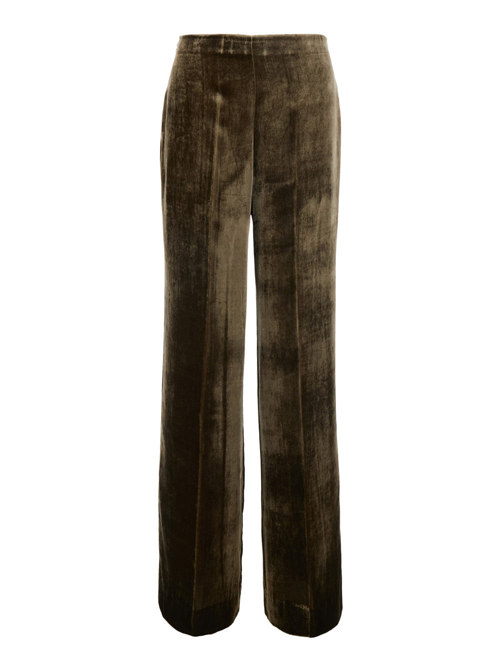 P.A.R.O.S.H. Women Brown Velvet Oversized Pants With Viscose And Silk For Women P.A.R.O.S.H.
