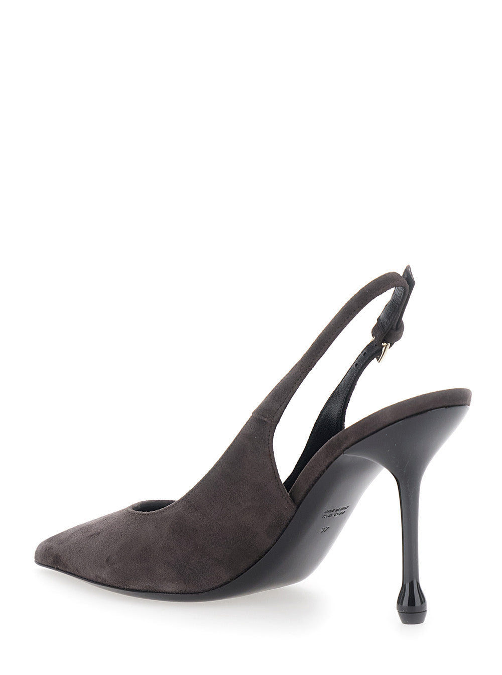 Leplain Women Pointed Toe Heels With Adjustable Strap In Brown Suede For Women LEPLAIN