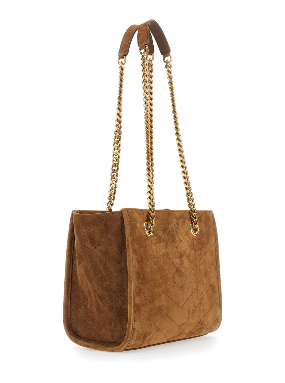 Saint Laurent Women Ysl Bo Niki Shop Ew Suede Satin SAINT LAURENT