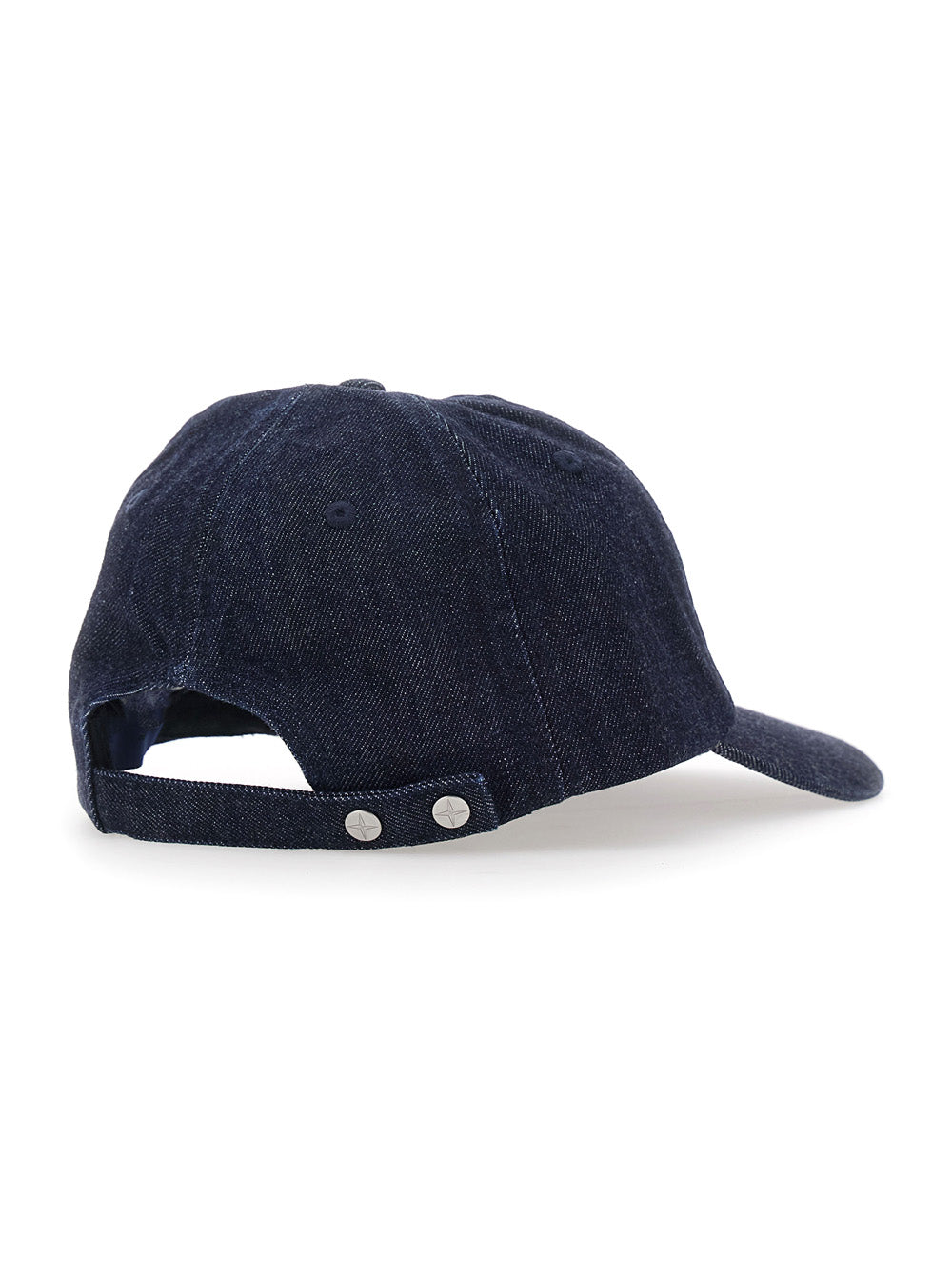 Stone Island Men Denim Baseball Cap With Adjustable Closure And Blue Logo Unisex STONE ISLAND