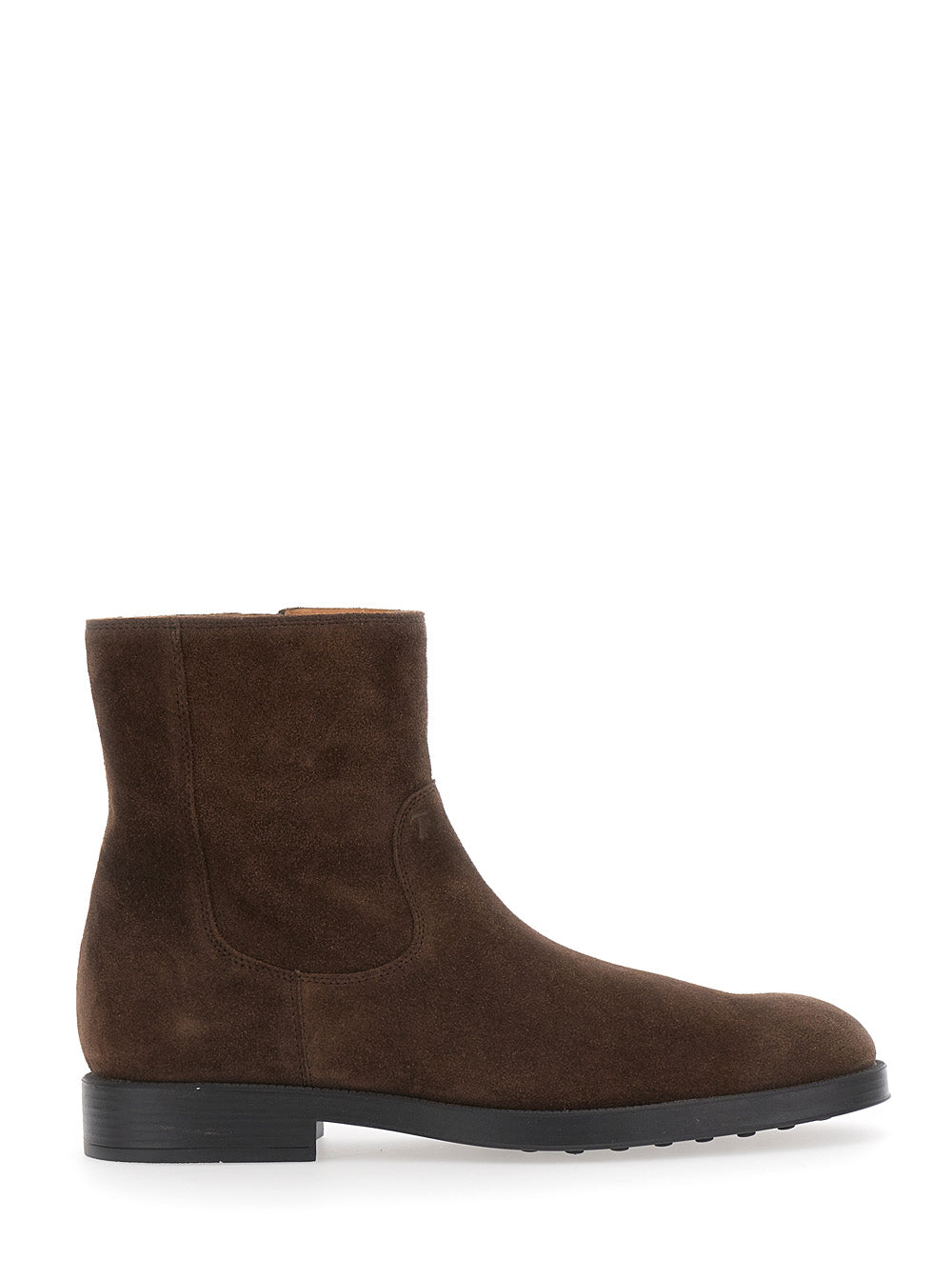 Tod's Men Ankle Boot With Zip In Camel And Brown Rubber Sole For Women TOD'S