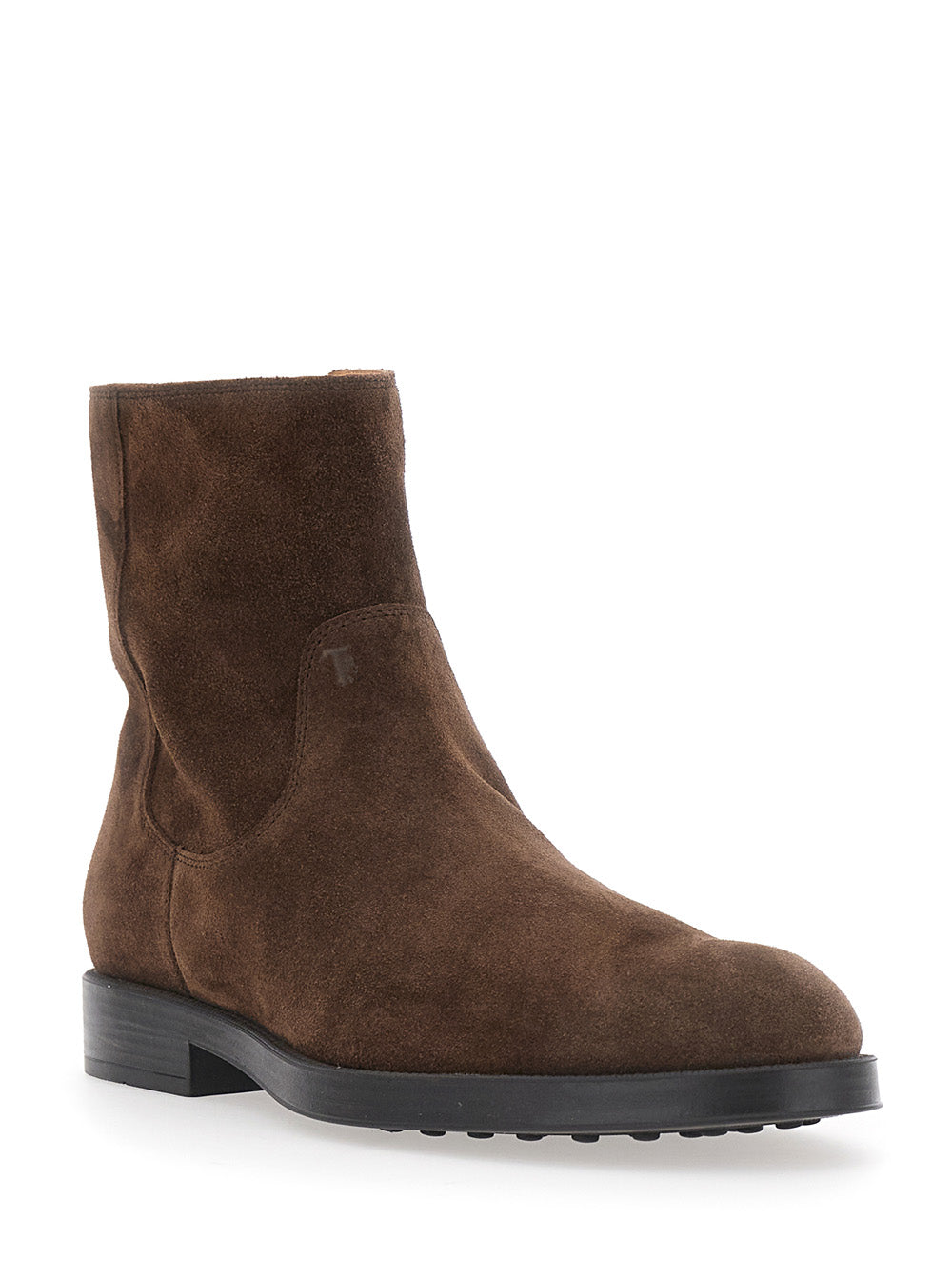Tod's Men Ankle Boot With Zip In Camel And Brown Rubber Sole For Women TOD'S
