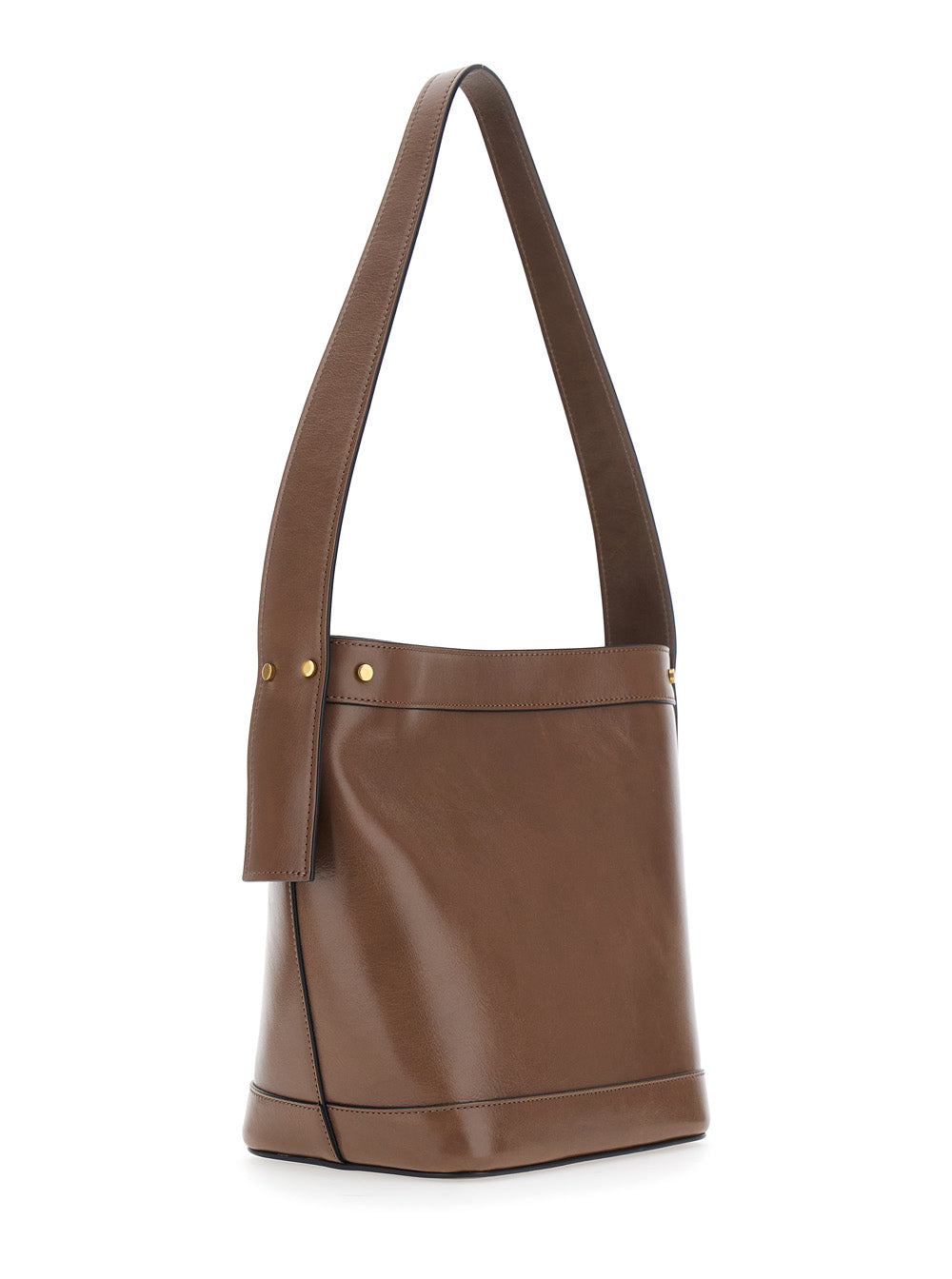 Versace Women Small Bucket Bag With Iconic Details In Black Leather For Women VERSACE