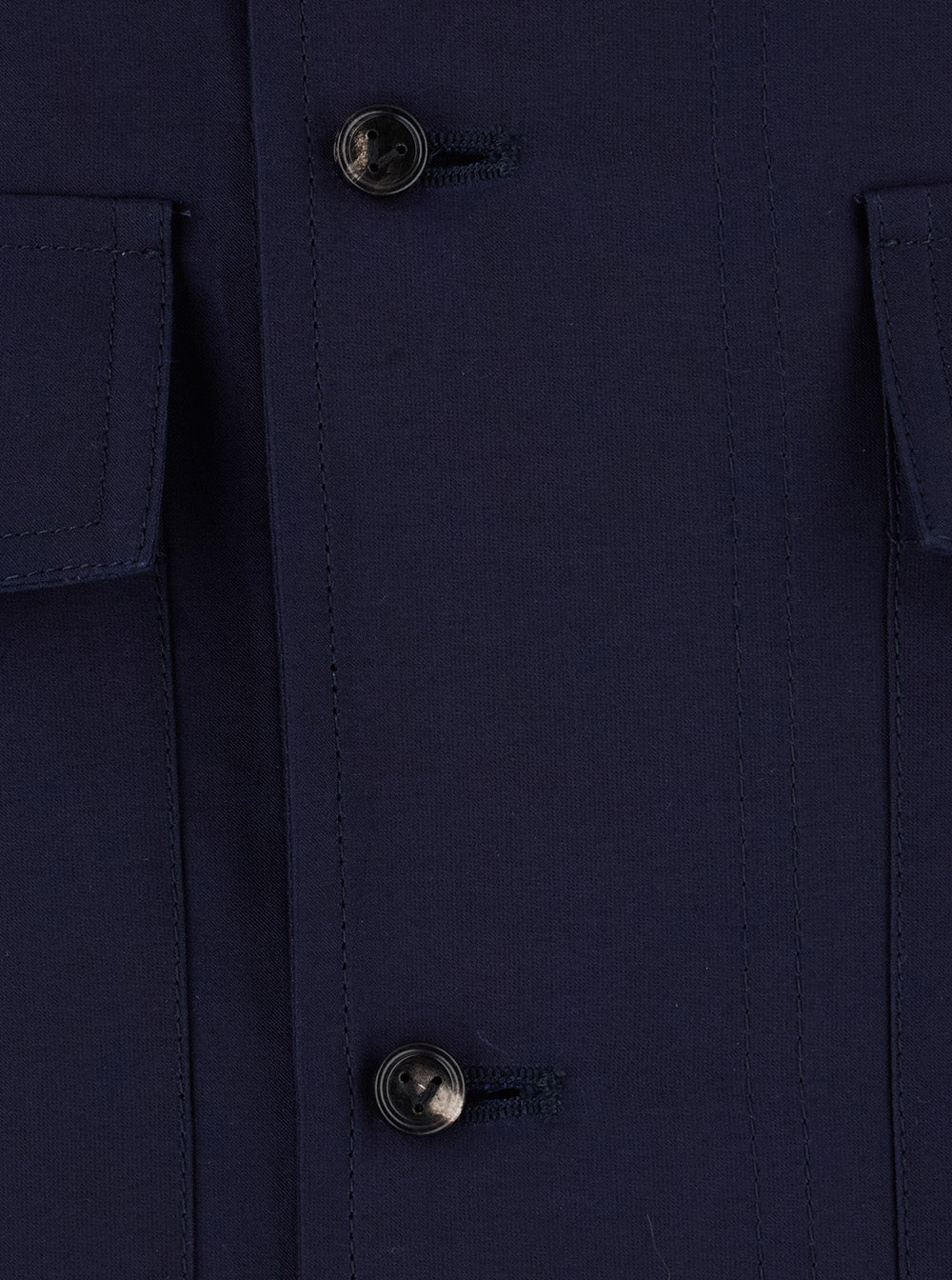 Bottega Veneta Men Blue Jacket With High Collar And Front Pockets In Cotton And Silk For Men BOTTEGA VENETA